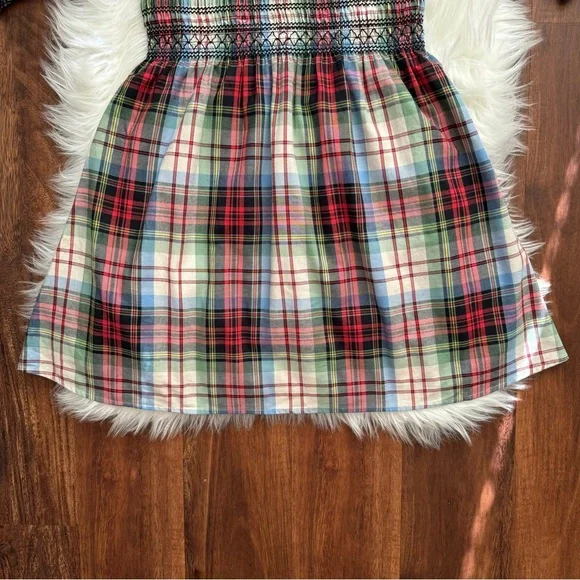 Hill House Vivi Mini Nap Dress in White Tartan Plaid Size M - Picture 6 of 7